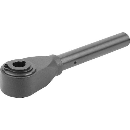 Kipp Clamp Size-5, A=400, Form-0 Degree, Carbon Steel Black Oxidized, Comp-Free-Cutting Steel K0128.436